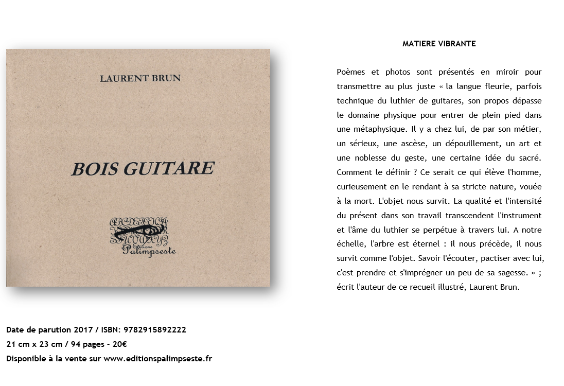 BOIS GUITARE LAURENT BRUN