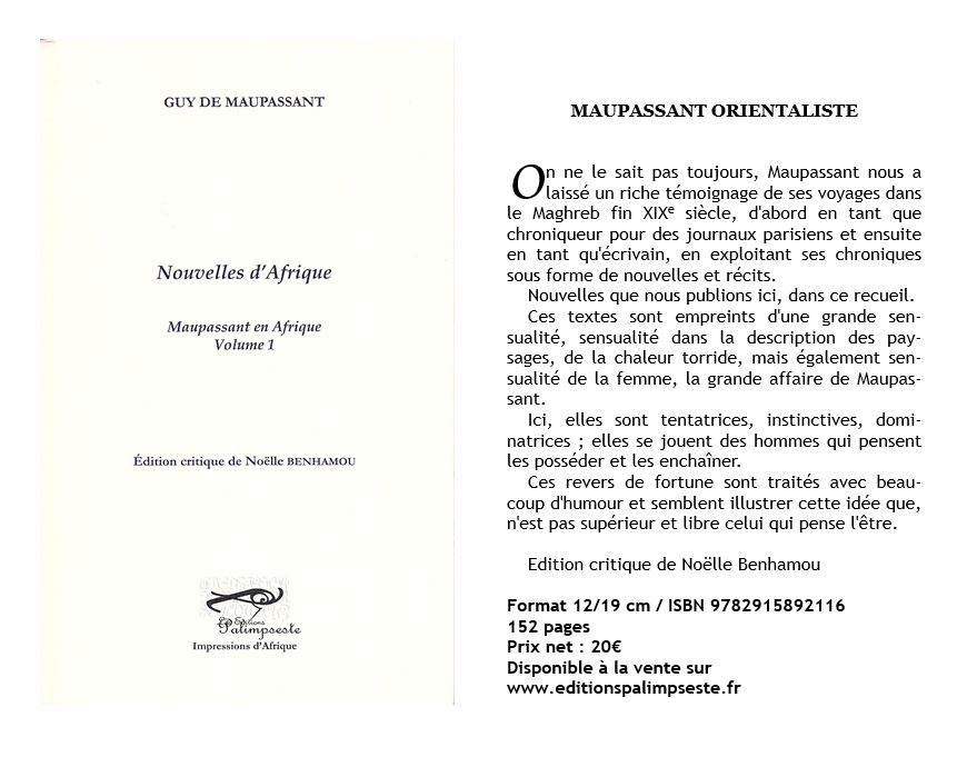GUY DE MAUPASSANT NOUVELLES D'AFRIQUE