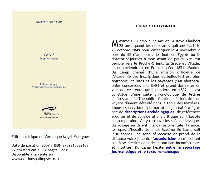 MAXIME DU CAMP LE NIL