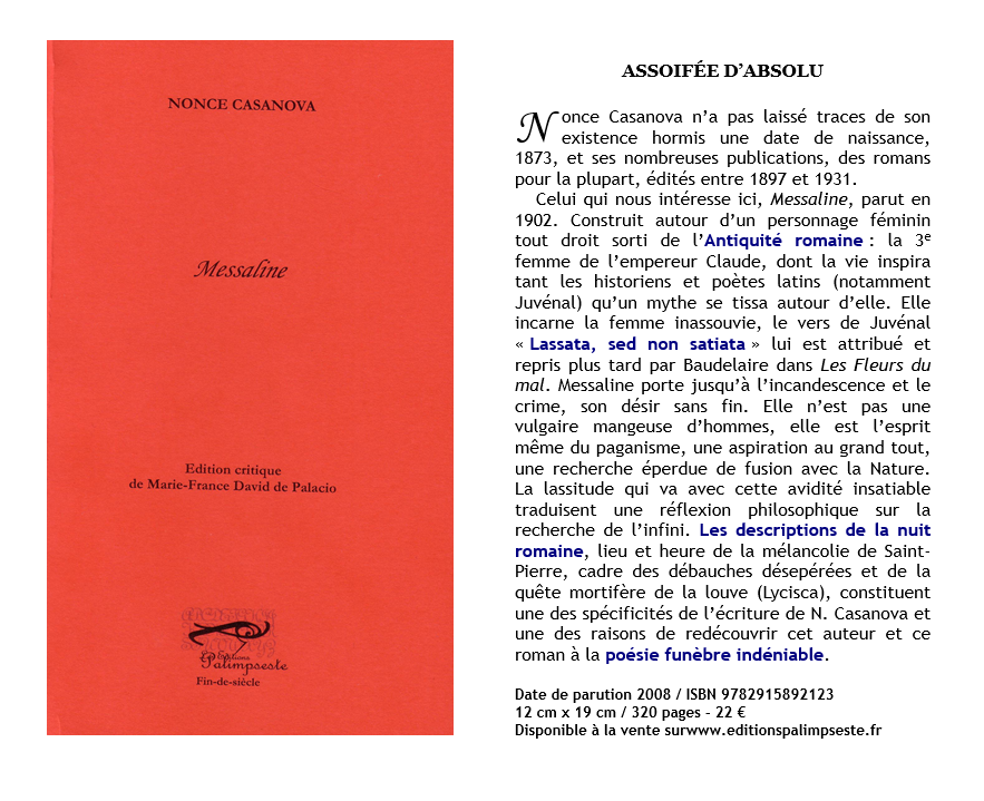 NONCE CASANOVA MESSALINE